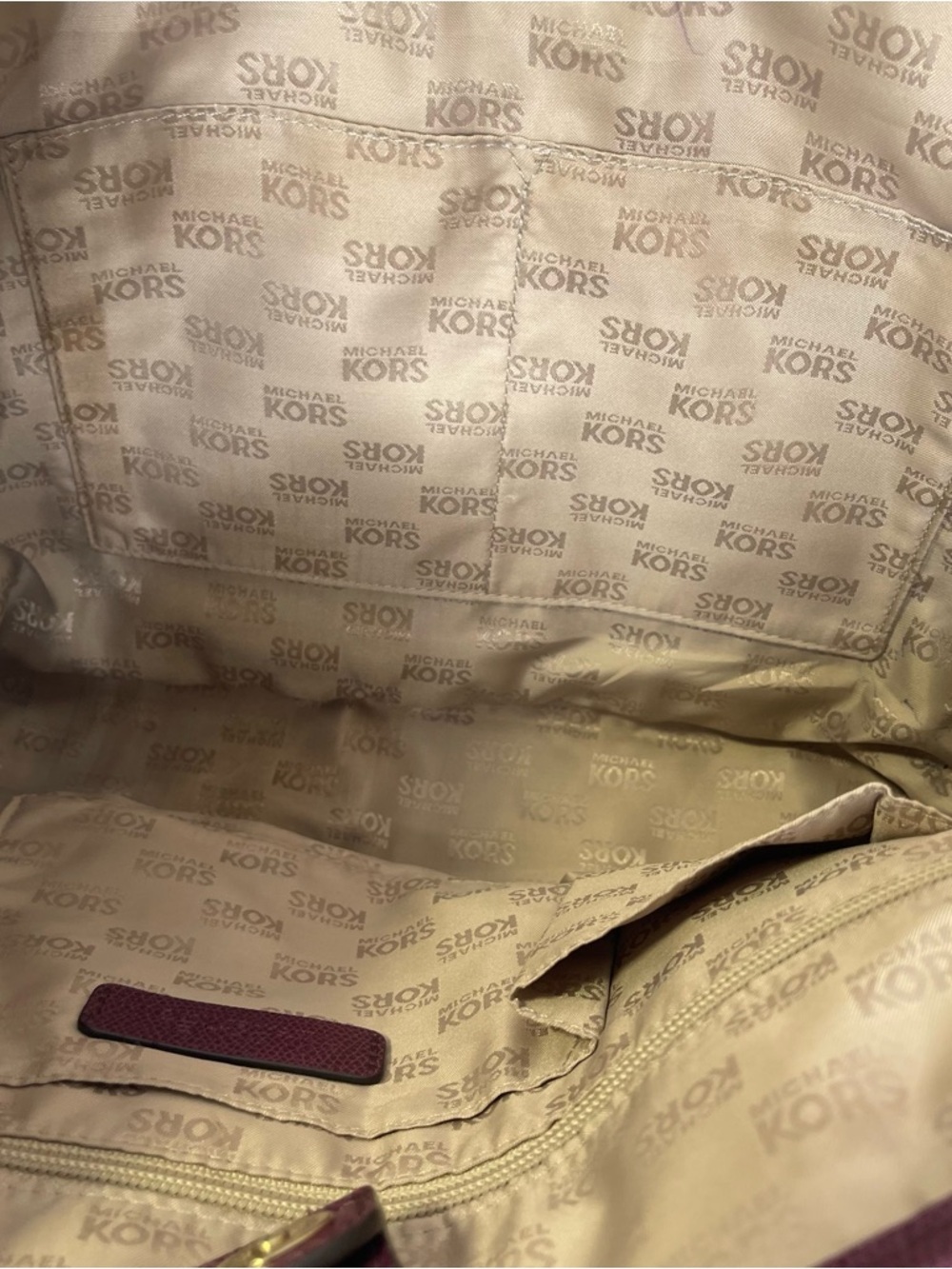 Michael Kors Plum jet Set Travel Tote Shoulder Bag - Picture 11 of 14